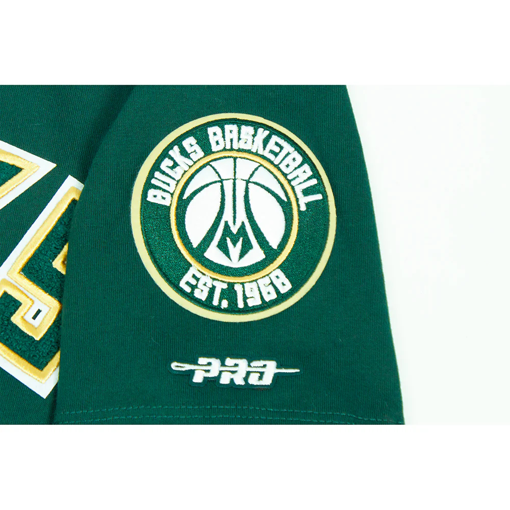 NBA MILWAUKEE BUCKS CLASSIC BIG BOYS SJ TEE (FOREST GREEN) - Image 5