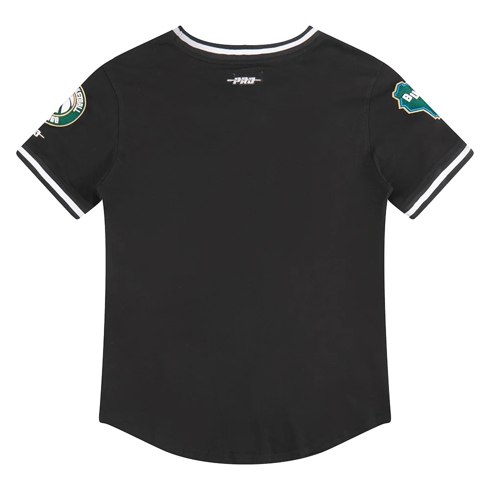 NBA MILWAUKEE BUCKS CLASSIC BIG BOYS SHORT SLEEVE STRIPED RIB TEE (BLACK) - Image 2