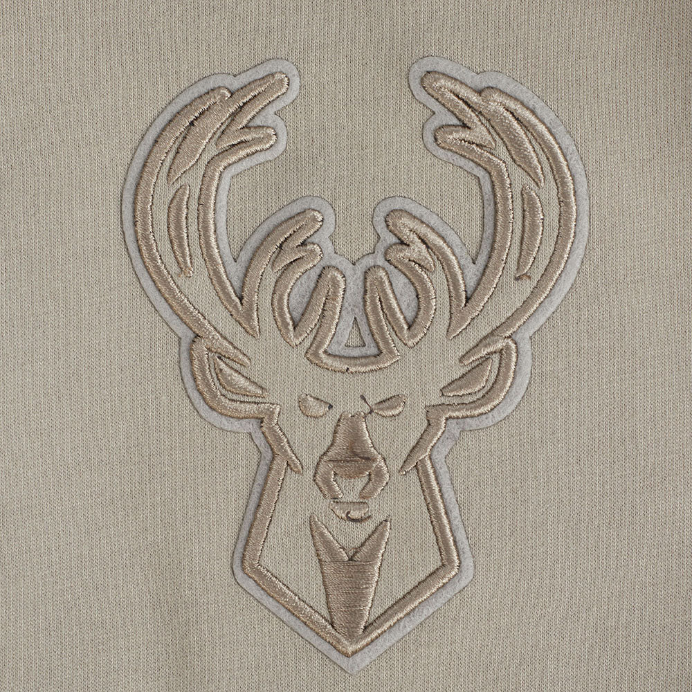 NBA MILWAUKEE BUCKS NEUTRAL BIG BOYS FLC CREWNECK (TAUPE) - Image 6