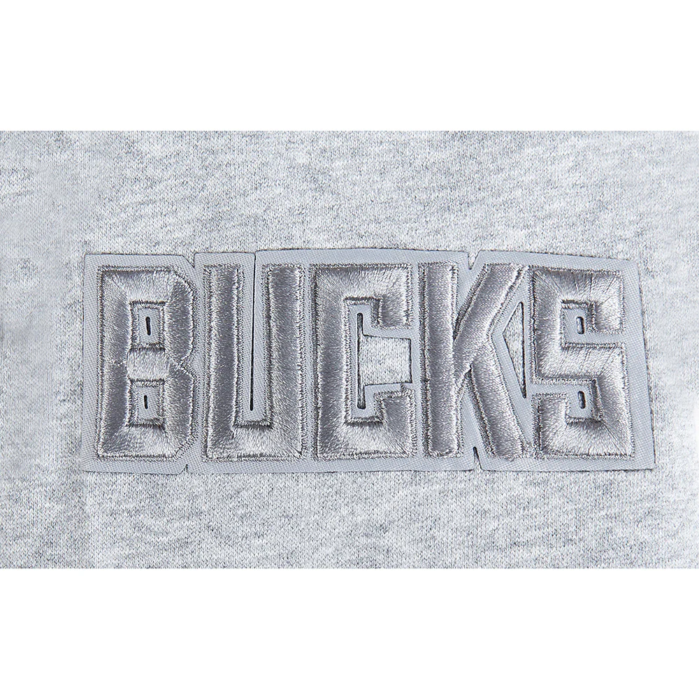 NBA MILWAUKEE BUCKS NEUTRAL BIG BOYS FLC PO HOODIE (DARK HEATHER GRAY) - Image 7