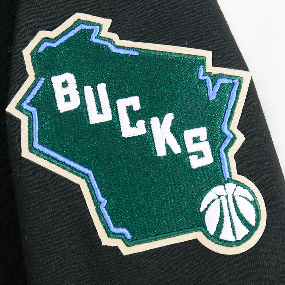 NBA MILWAUKEE BUCKS GIANNIS ANTETOKOUNMPO #34 CLASSIC PNN BIG BOY'S FLE (BLACK) - Image 8
