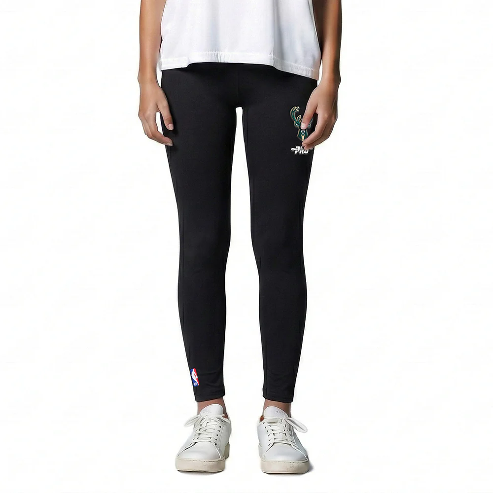 NBA MILWAUKEE BUCKS RETRO CLASSIC BIG GIRLS LEGGING (BLACK) - Image 2