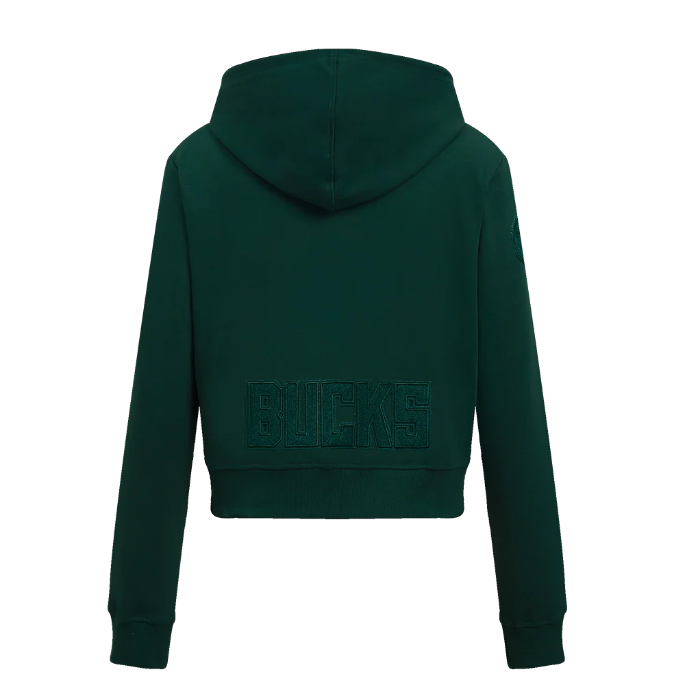 NBA MILWAUKEE BUCKS TRIPLE TONAL DK FZ HOODIE (FOREST GREEN) - Image 4