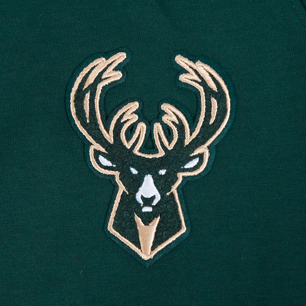 NBA MILWAUKEE BUCKS GAME DAY CLASSICS WOMEN'S DK CREWNECK (FOREST GREEN) - Image 8