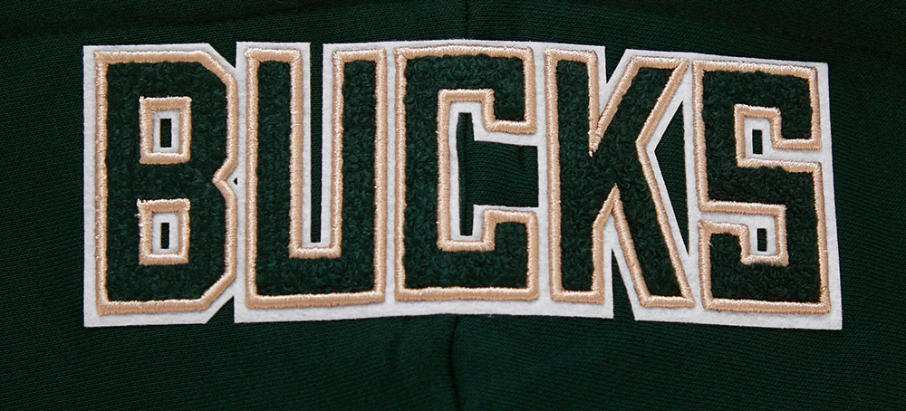 NBA MILWAUKEE BUCKS CLASSIC WOMEN'S PULLOVER HOODIE (FOREST GREEN) - Image 5