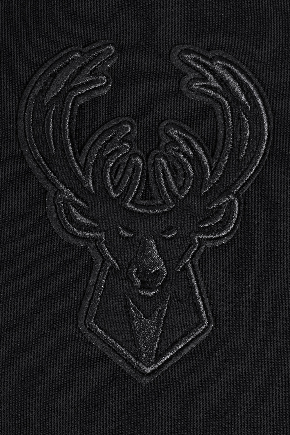 NBA MILWAUKEE BUCKS NEUTRAL WOMEN'S CROPPED PULLOVER HOODIE (BLACK) - Image 5