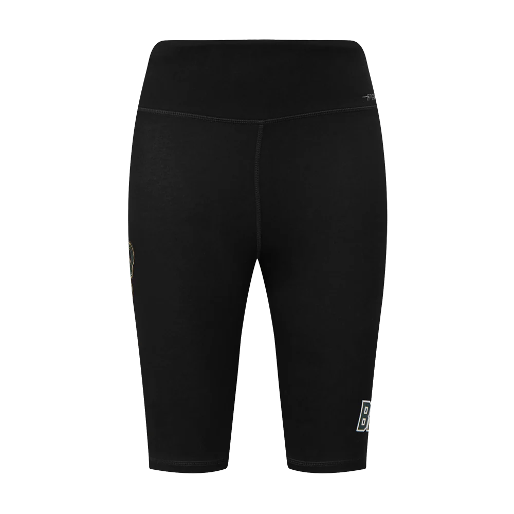 NBA MILWAUKEE BUCKS CLASSIC WOMEN'S COTTON BIKE SHORT (BLACK) - Image 2
