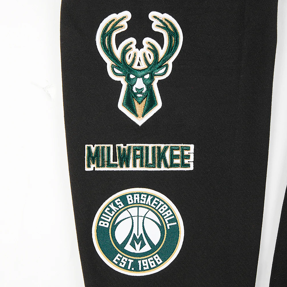 NBA MILWAUKEE BUCKS RETRO CLASSIC WOMEN'S JERSEY LEGGING (BLACK) - Image 6
