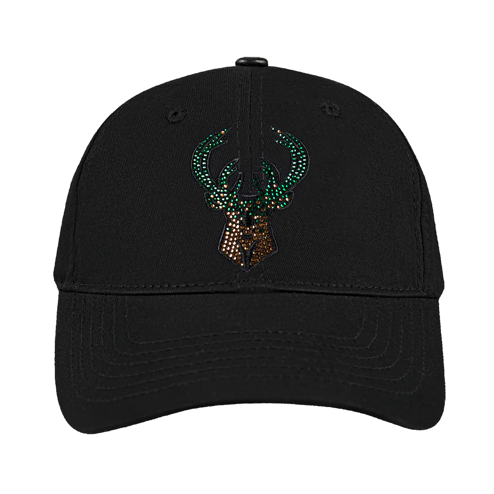 NBA MILWAUKEE BUCKS JEWELS WOMEN'S DAD HAT (BLACK)