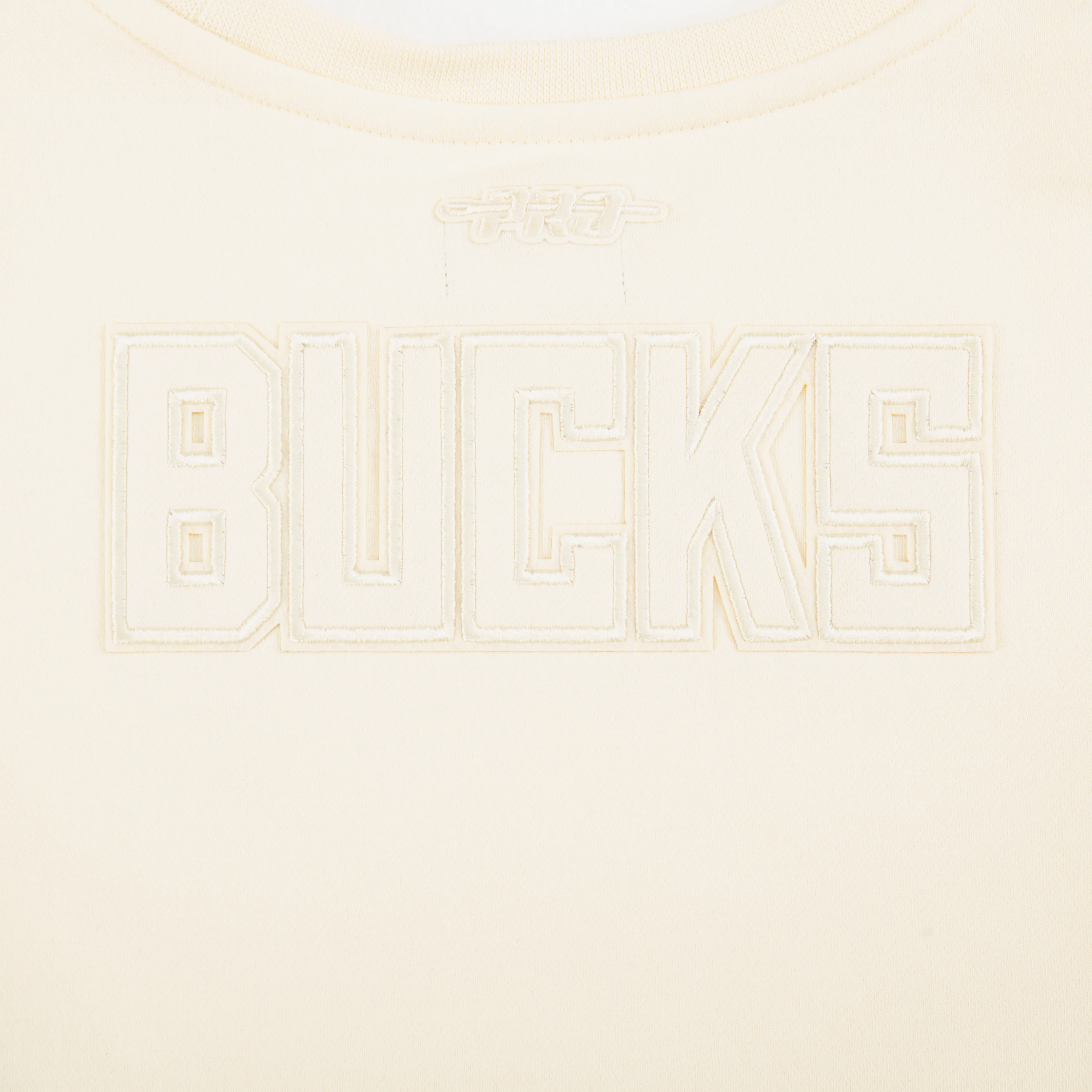NBA MILWAUKEE BUCKS NEUTRAL LITTLE GIRLS FLEECE CREWNECK (EGGSHELL) - Image 7