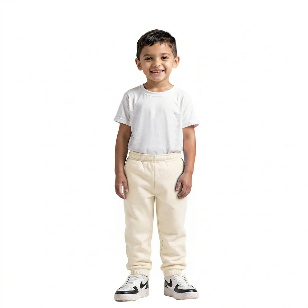 NBA MILWAUKEE BUCKS NEUTRAL TODDLER BOYS FLEECE SWEATPANT (EGGSHELL) - Image 3
