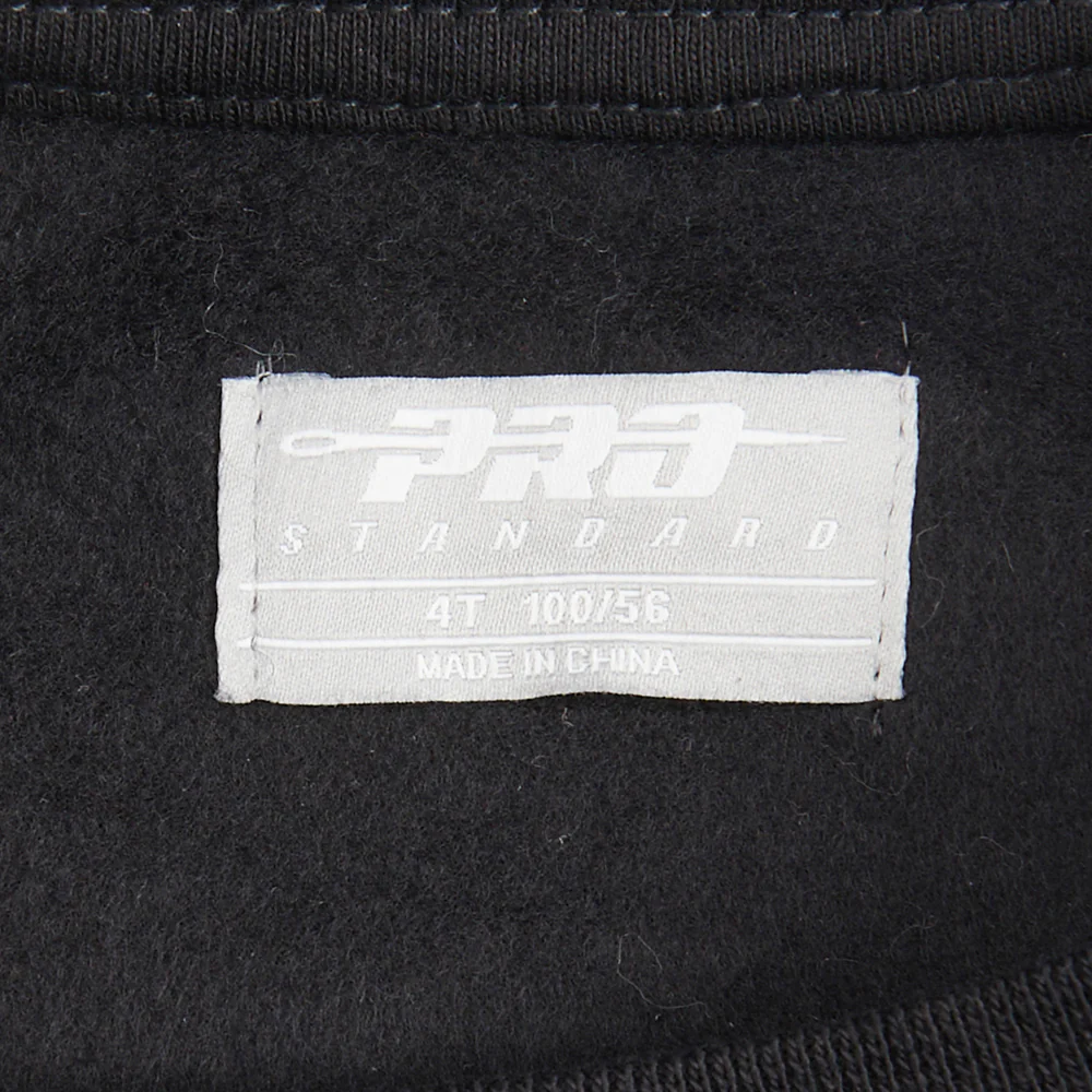 NBA MILWAUKEE BUCKS RETRO CLASSIC TODDLER GIRLS RIB FLEECE CREWNECK (BLACK) - Image 5