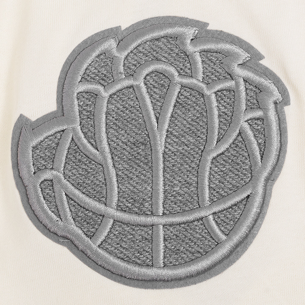 NBA MEMPHIS GRIZZLIES REVERSE FRENCH TERRY MEN'S COTTON JERSEY DROP SHOULDER TE (EGGSHELL) - Image 6