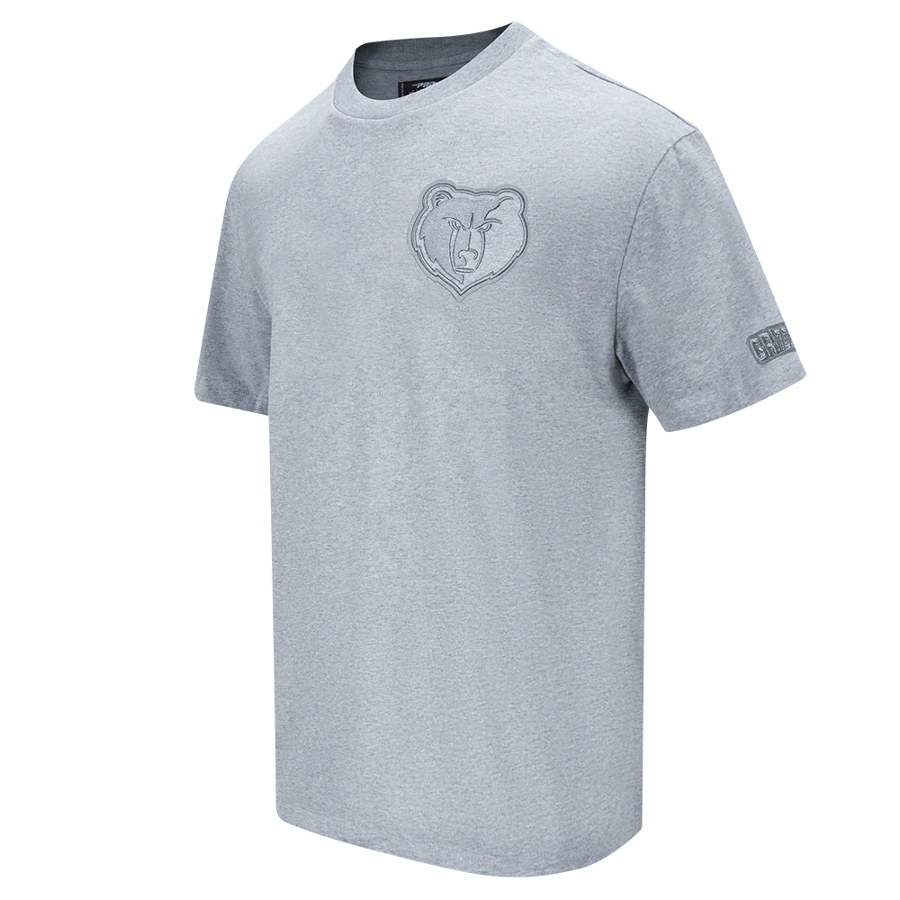 NBA MEMPHIS GRIZZLIES NEUTRAL MEN'S DROP SHOULDER TEE (DARK HEATHER GRAY) - Image 2