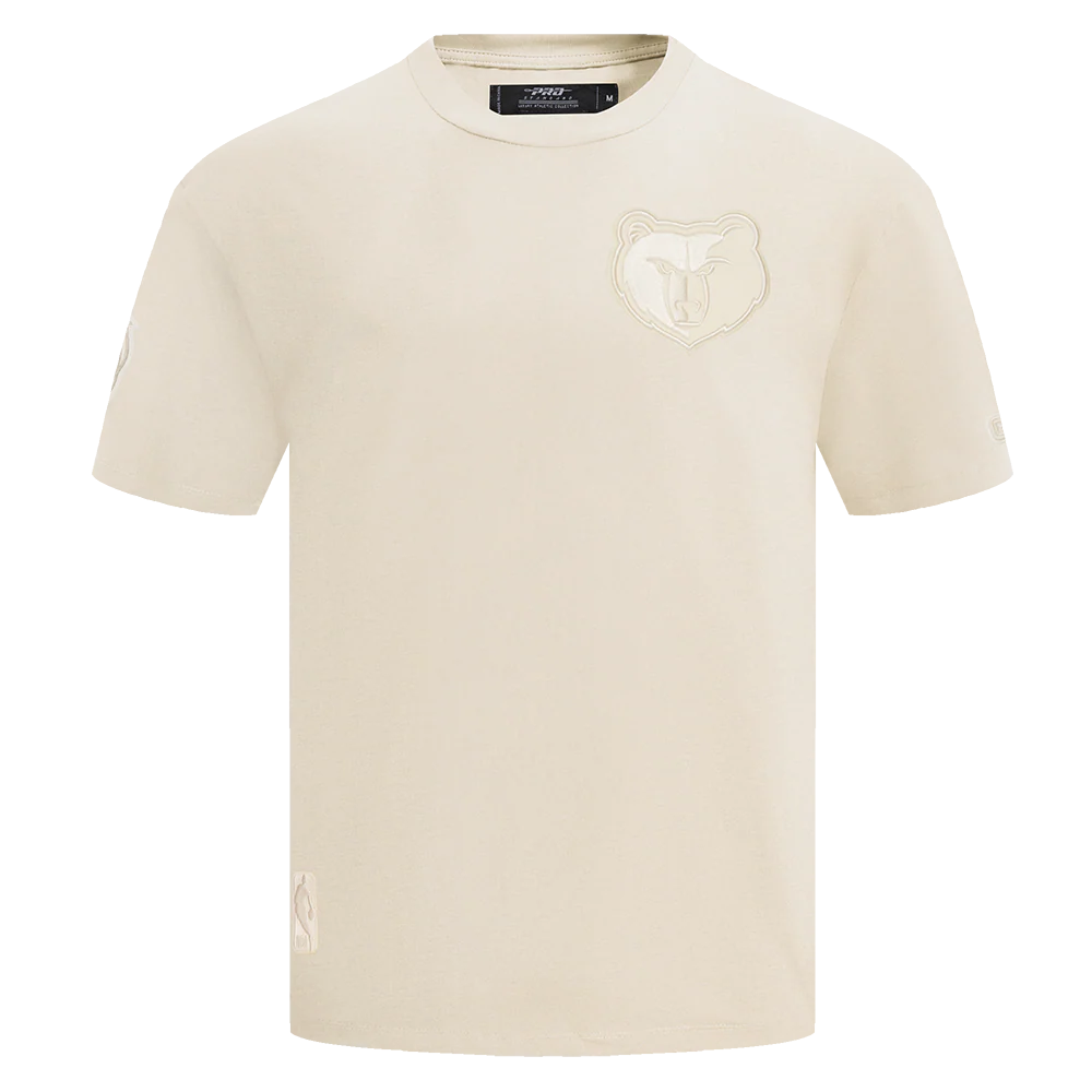 NBA MEMPHIS GRIZZLIES NEUTRAL MEN'S COTTON JERSEY DROP SHOULDER TEE (EGGSHELL) - Image 7