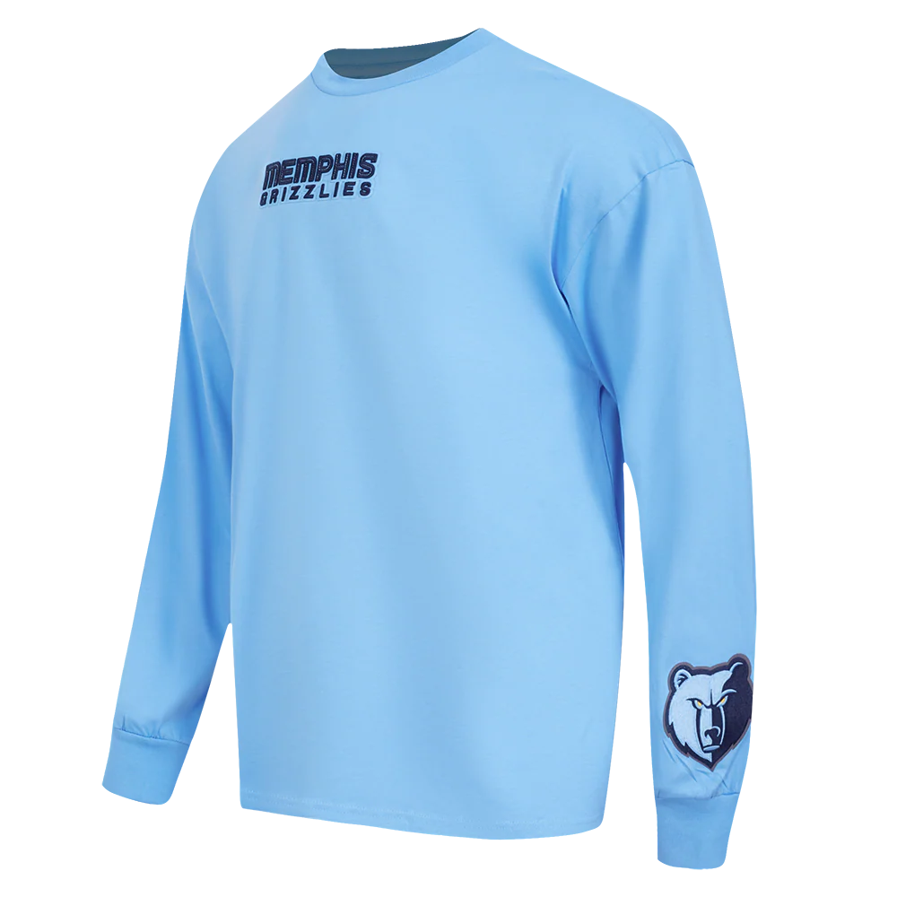 NBA MEMPHIS GRIZZLIES WINGSPAN MEN'S DROP SHOULDER LONG SLEEVE TEE (UNIVERSITY BLUE) - Image 3
