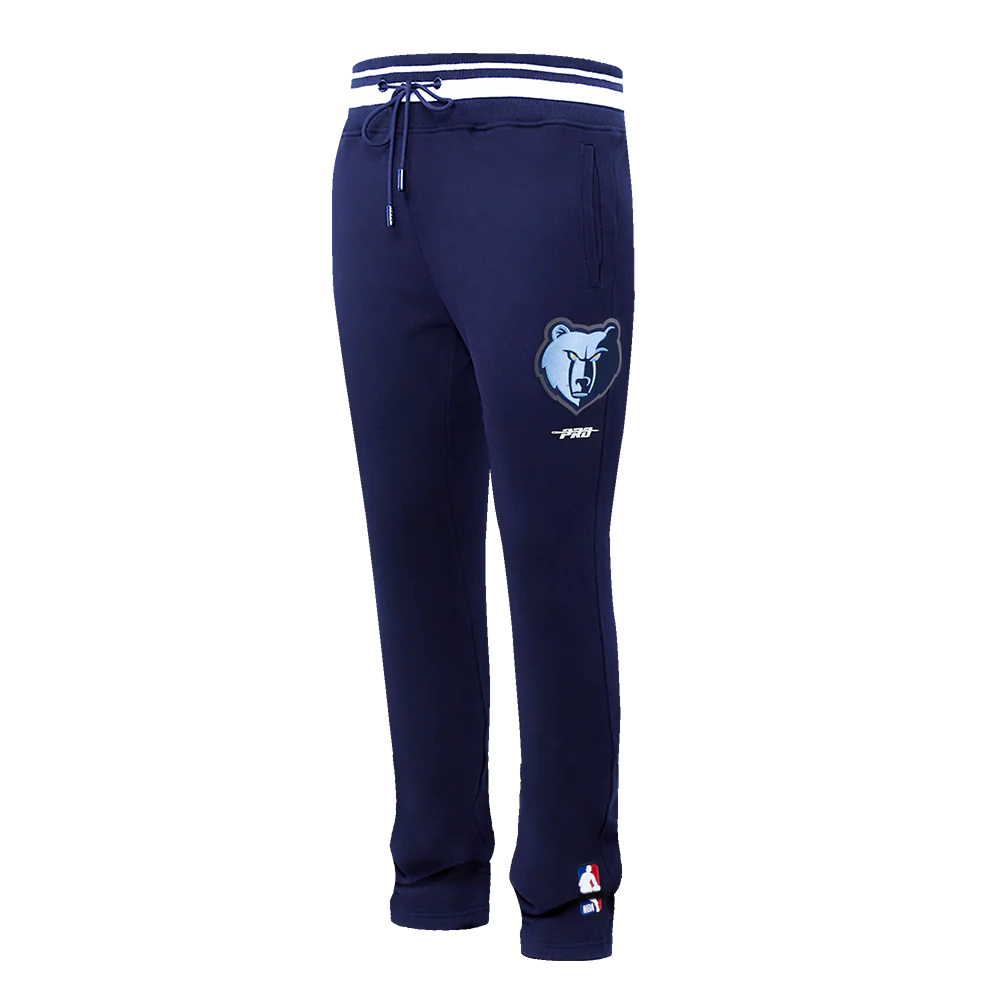 NBA MEMPHIS GRIZZLIES SCRIPT TAIL MEN'S RIB FLEECE SWEATPANT (MIDNIGHT NAVY)