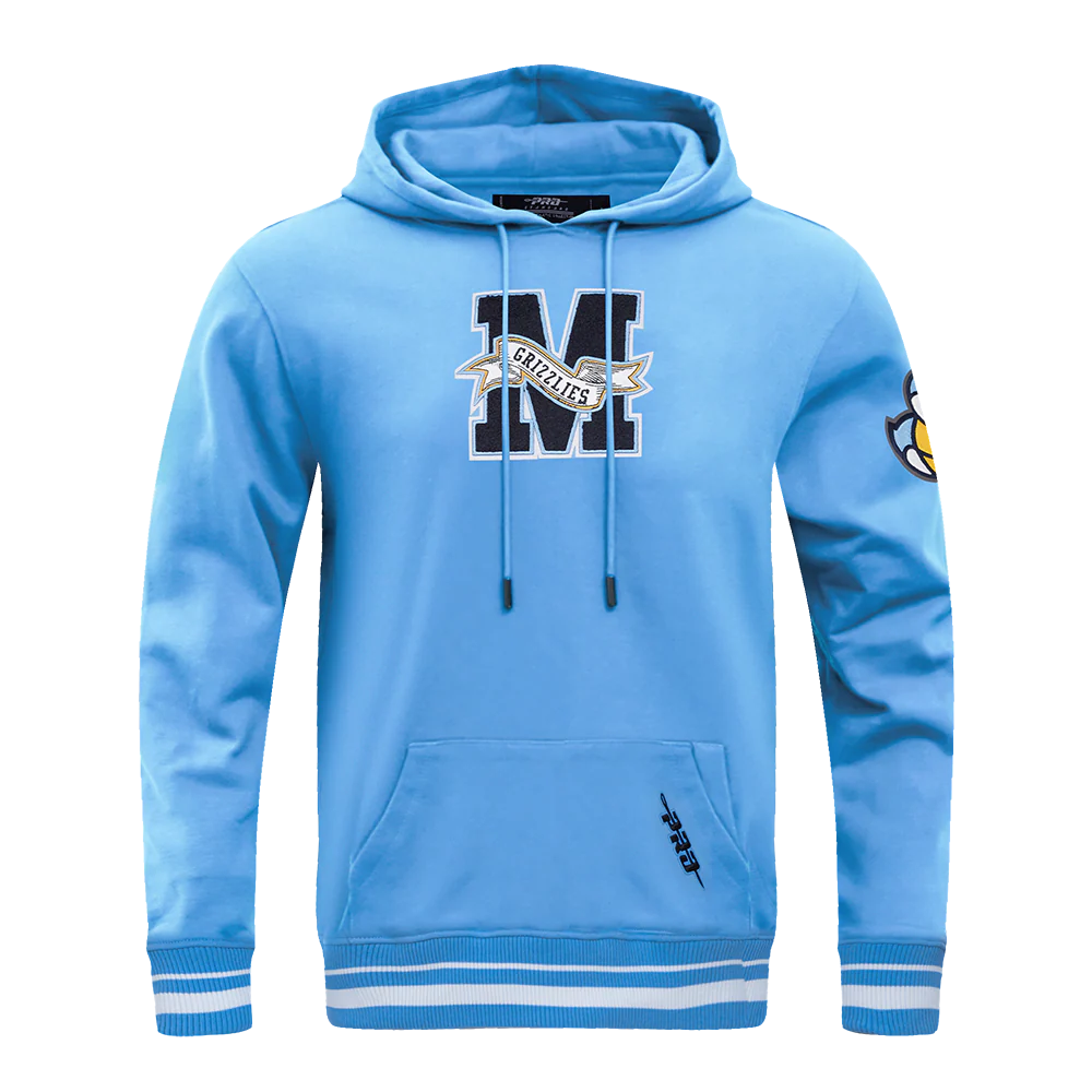 NBA MEMPHIS GRIZZLIES TEAM PENNANTS MEN'S RIB FLEECE PULLOVER HOODIE (UNIVERSITY BLUE)