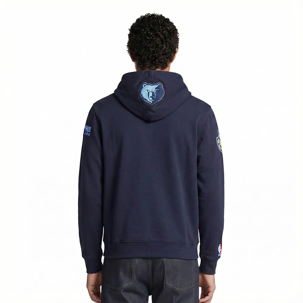 NBA MEMPHIS GRIZZLIES CITY ARCH MEN'S FLC PO HOODIE (MIDNIGHT NAVY) - Image 2