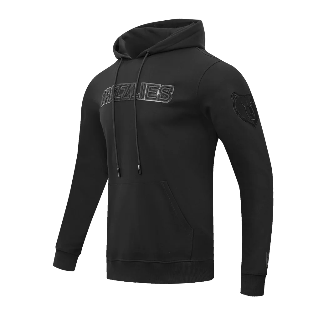 NBA MEMPHIS GRIZZLIES TRIPLE BLACK MEN'S PULLOVER HOODIE (TRIPLE BLACK) - Image 2