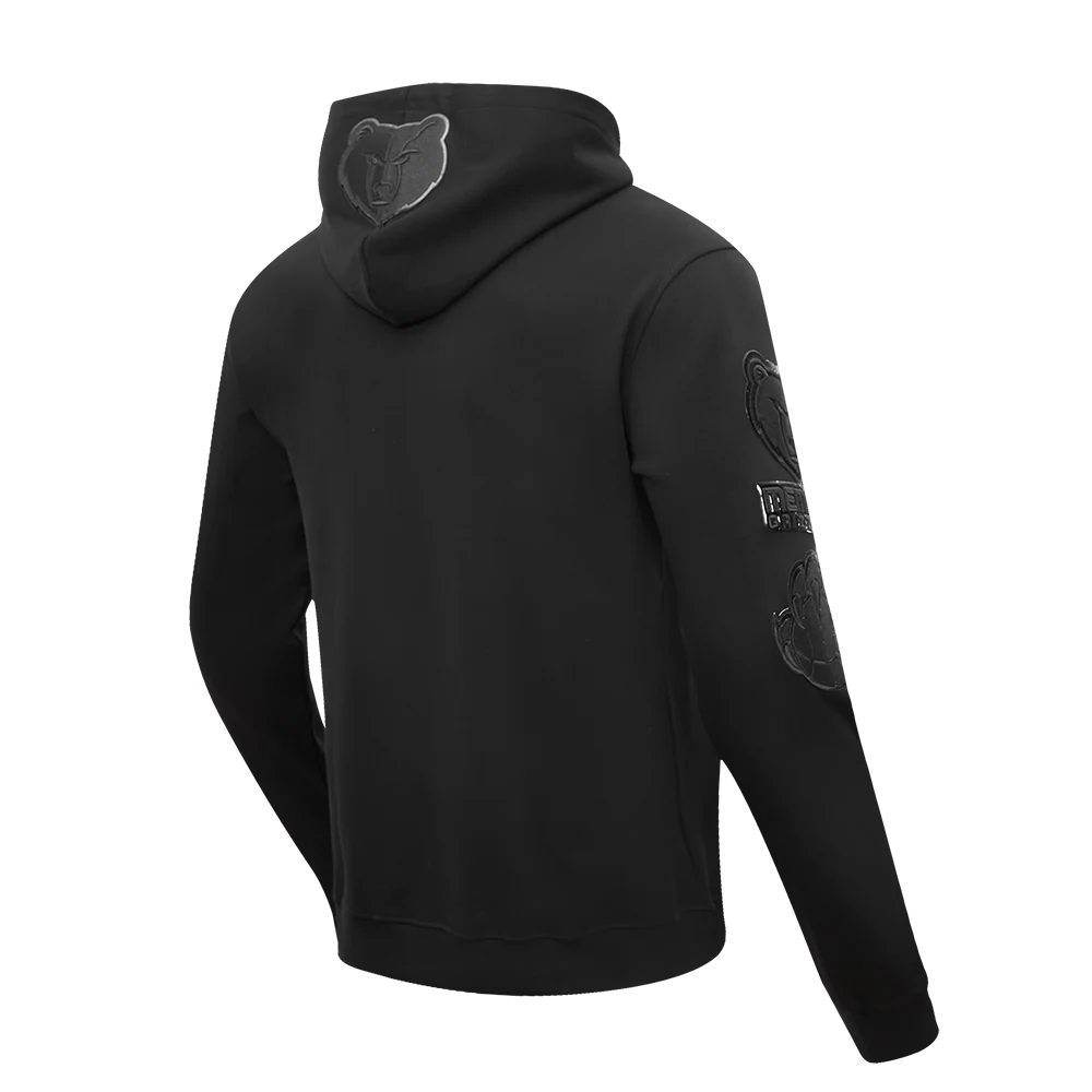 NBA MEMPHIS GRIZZLIES TRIPLE BLACK MEN'S PULLOVER HOODIE (TRIPLE BLACK) - Image 4