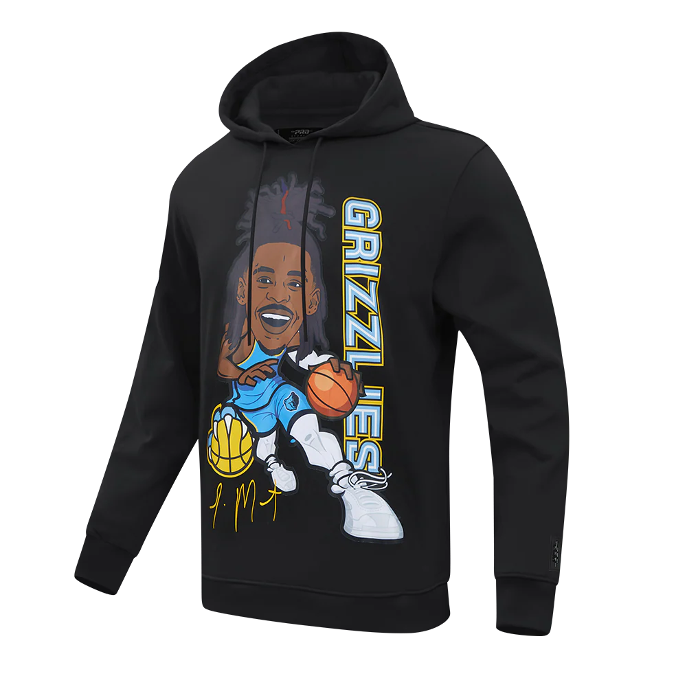 NBA MEMPHIS GRIZZLIES JA MORANT #12 DRIVE FLEECE PULLOVER HOODIE (BLACK) - Image 2