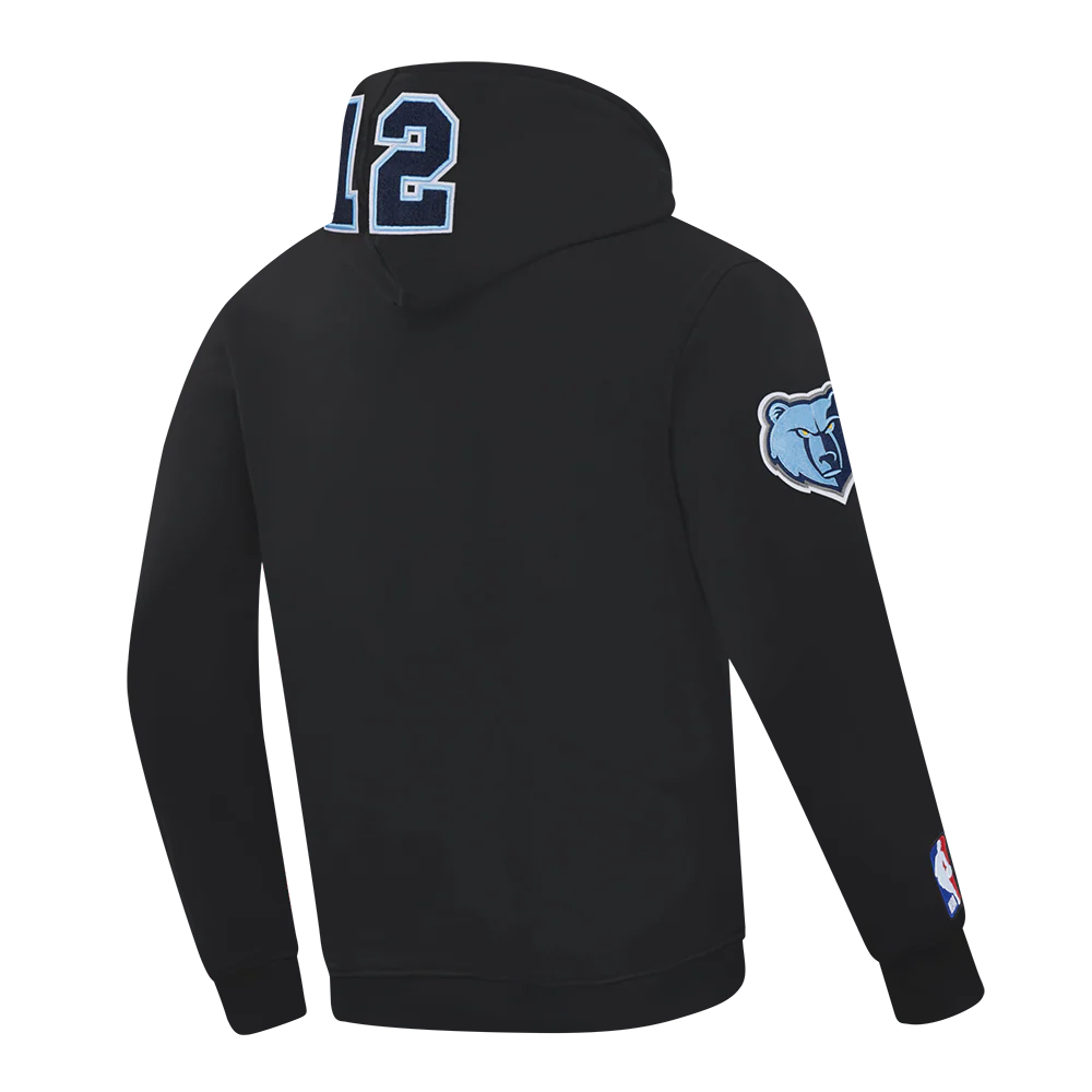 NBA MEMPHIS GRIZZLIES JA MORANT #12 DRIVE FLEECE PULLOVER HOODIE (BLACK) - Image 4