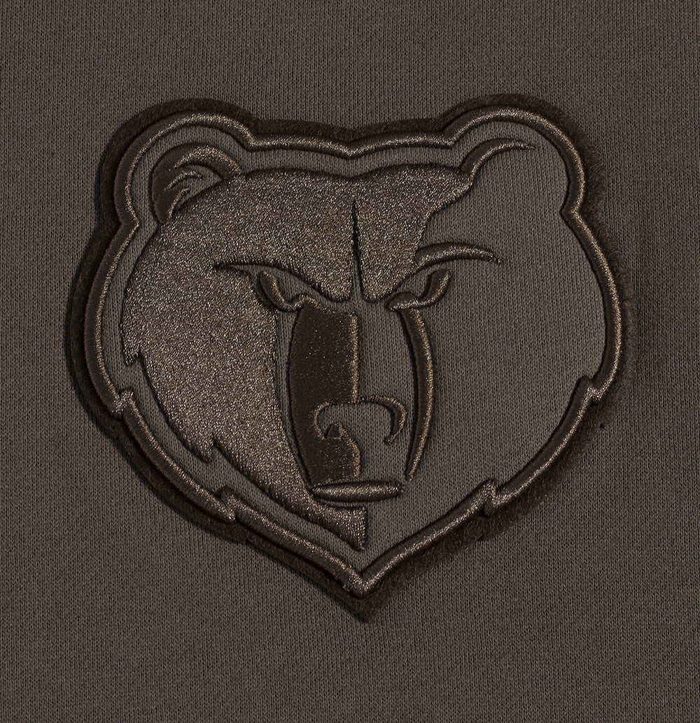 NBA MEMPHIS GRIZZLIES NEUTRAL MEN'S DROP SHOULDER PULLOVER HOODIE (DARK TAUPE) - Image 5