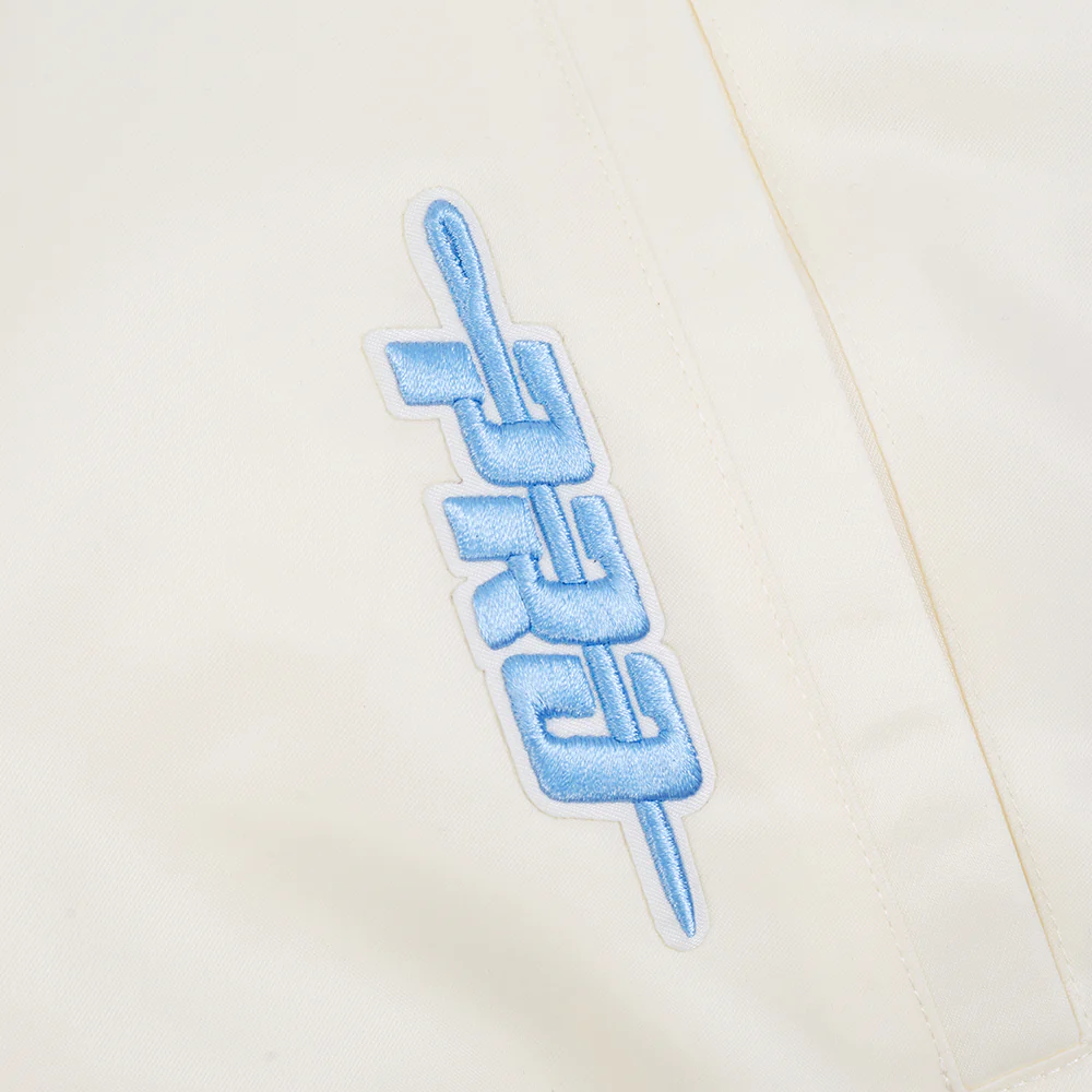 MEMPHIS GRIZZLIES BEST OF MEN'S RIB SATIN JACKET (EGGSHELL/ UNIVERSITY BLUE) - Image 13