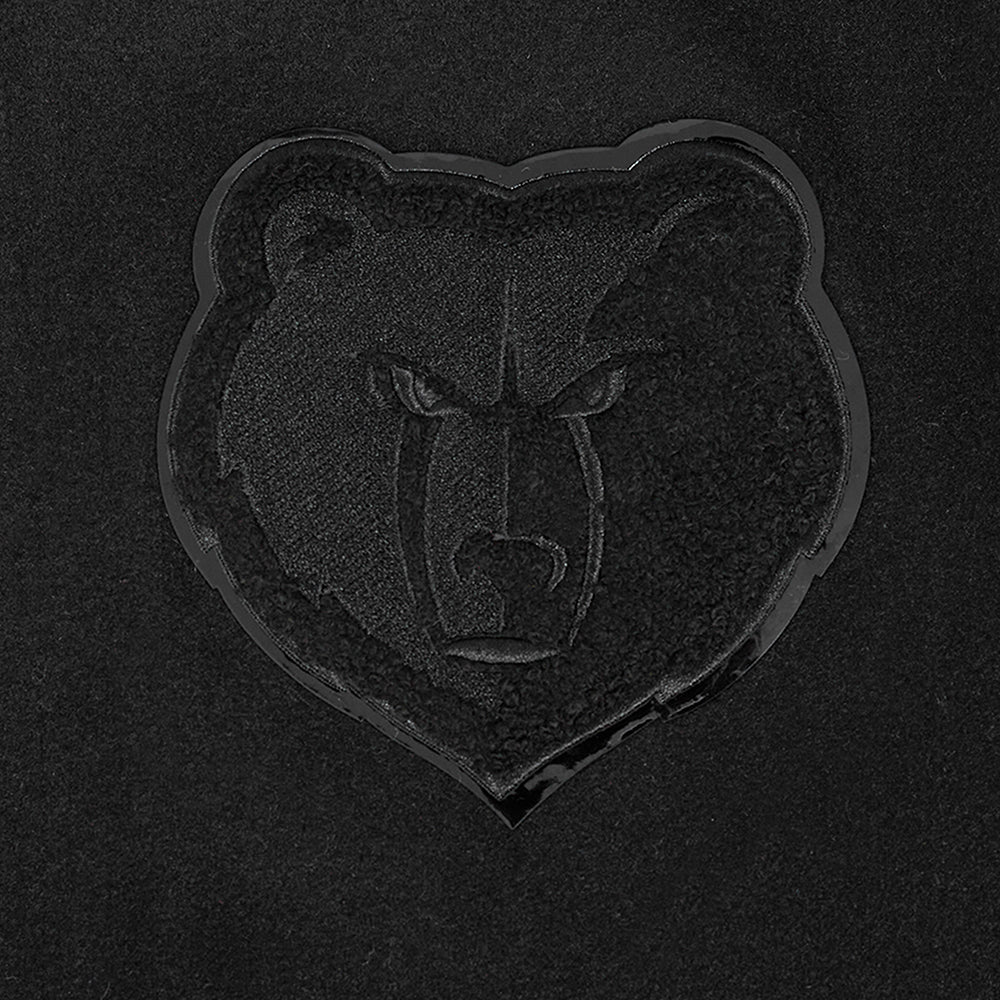 NBA MEMPHIS GRIZZLIES TRIPLE BLACK WOOL MEN'S VARSITY JACKET (TRIPLE BLACK) - Image 5