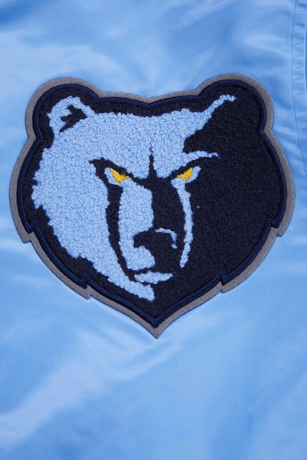 NBA MEMPHIS GRIZZLIES RETRO CLASSIC MEN'S RIB SATIN JACKET (UNIVERSITY BLUE) - Image 7