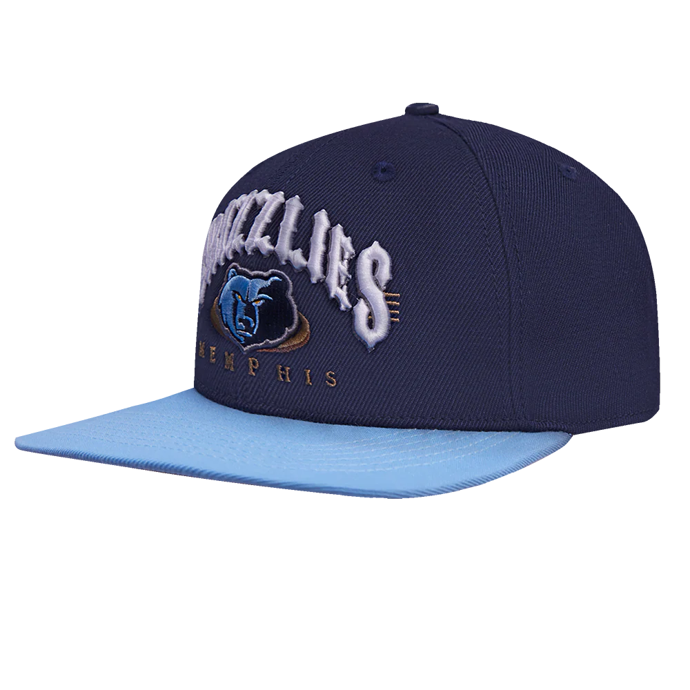 NBA MEMPHIS GRIZZLIES CLUB ARCH SNAPBACK (MIDNIGHT NAVY/ UNIVERSITY BLUE) - Image 3