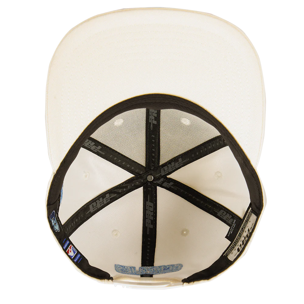 NBA MEMPHIS GRIZZLIES TRIPLE TONAL WOOL SNAPBACK HAT (EGGSHELL) - Image 6