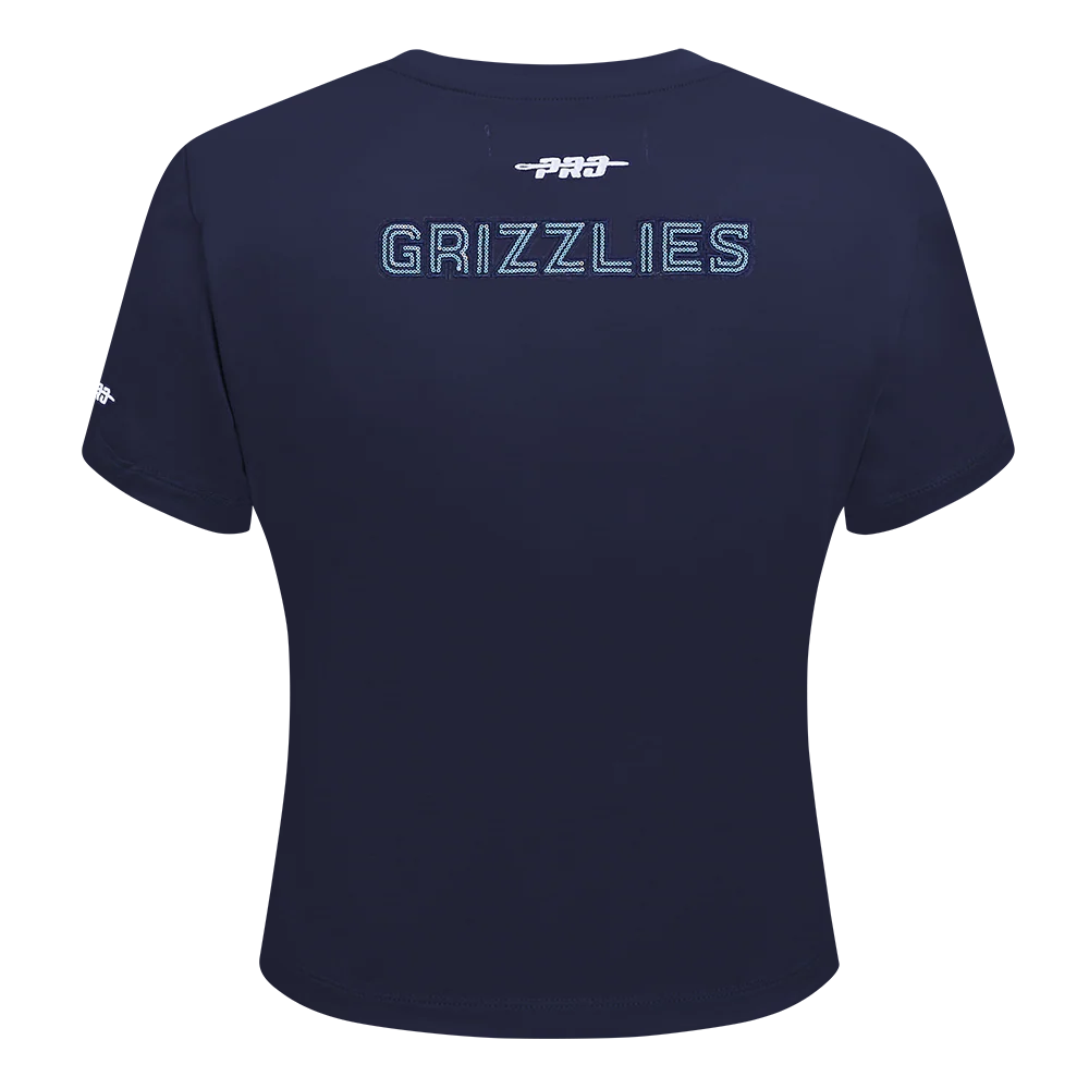NBA MEMPHIS GRIZZLIES GAME DAY CLASSICS WOMEN'S SINGLE JERSEY BABY DOLL TEE (MIDNIGHT NAVY) - Image 3