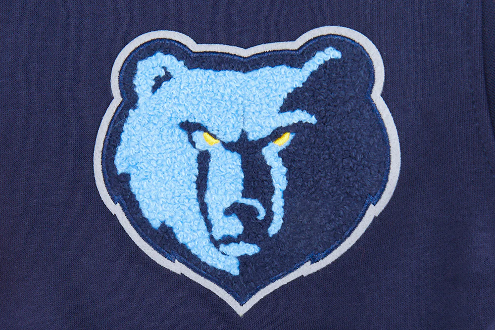 NBA MEMPHIS GRIZZLIES CLASSIC BIG BOYS FLEECE PULLOVER HOODIE (MIDNIGHT NAVY) - Image 3