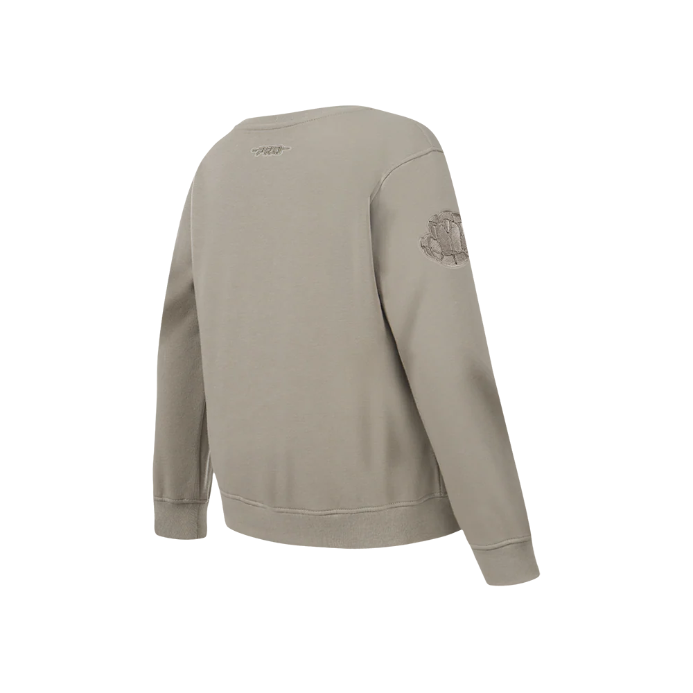 NBA MEMPHIS GRIZZLIES NEUTRAL BIG BOYS FLEECE CREWNECK (TAUPE) - Image 4
