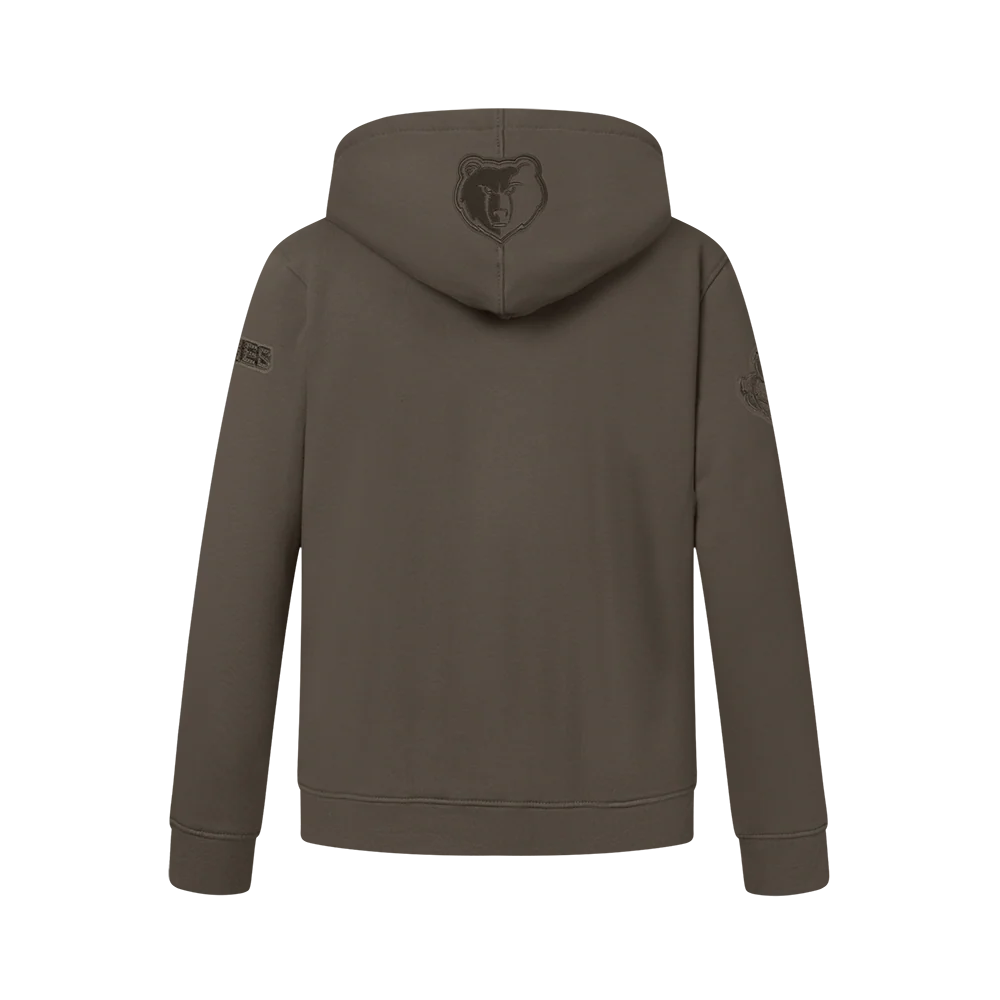 NBA MEMPHIS GRIZZLIES NEUTRAL BIG BOYS FLC PO HOODIE (DARK TAUPE) - Image 3