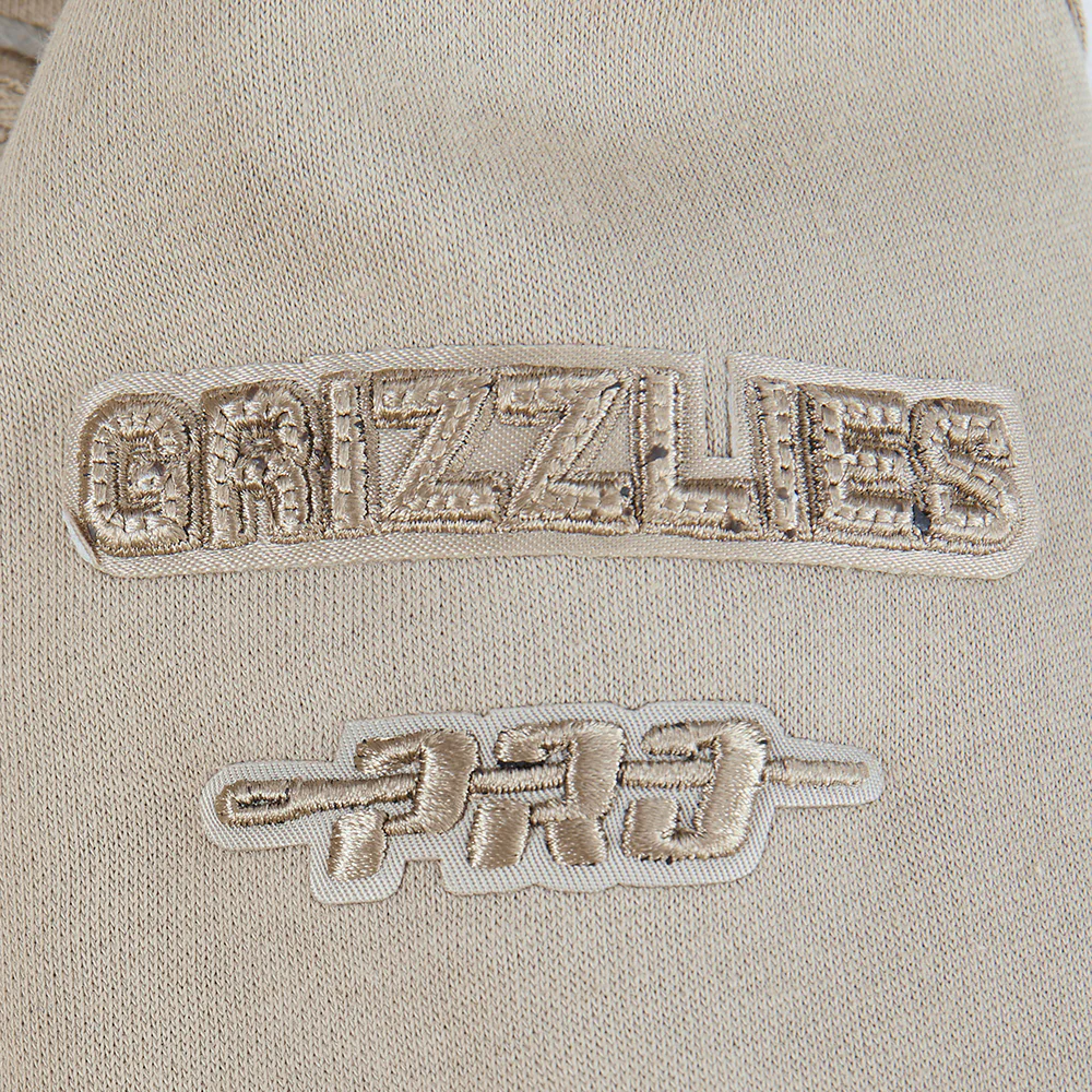 NBA MEMPHIS GRIZZLIES NEUTRAL BIG BOYS FLEECE PULLOVER HOODIE (TAUPE) - Image 5