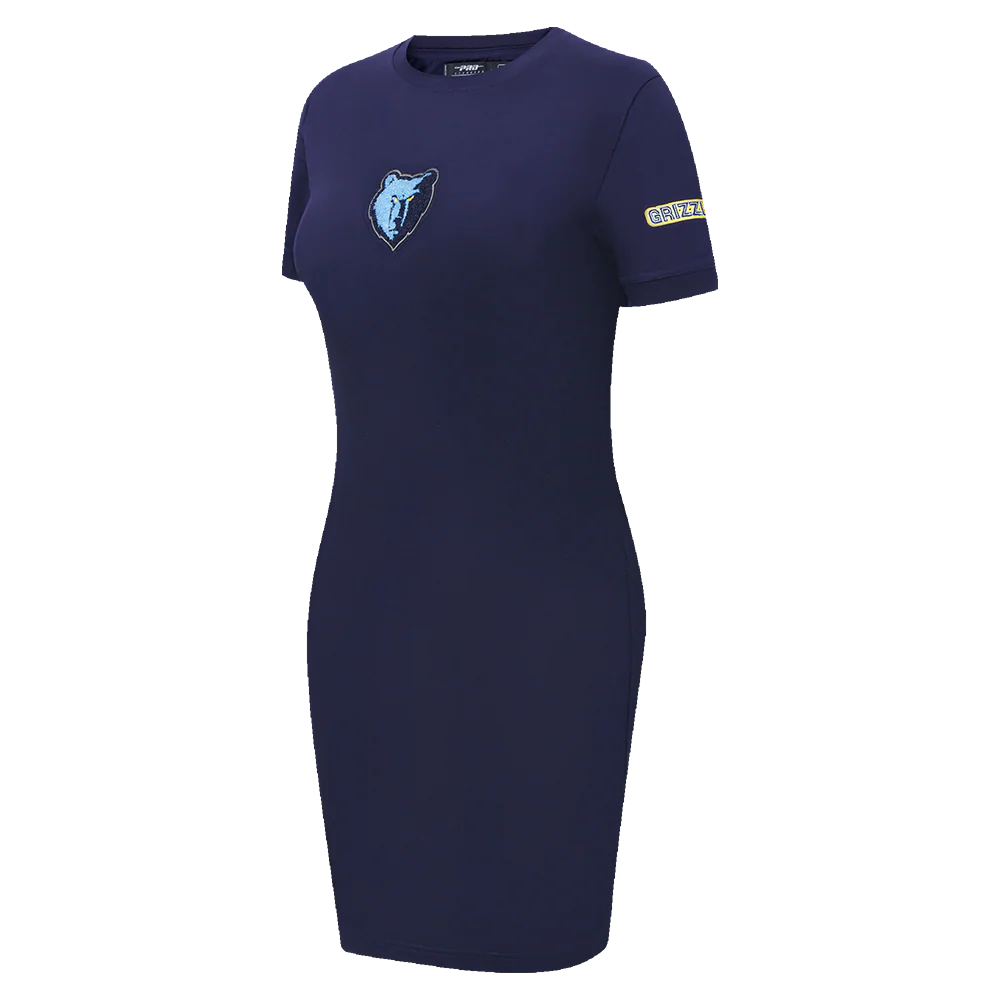 NBA MEMPHIS GRIZZLIES CLASSIC WOMEN'S BODYCON DRESS (MIDNIGHT NAVY) - Image 2