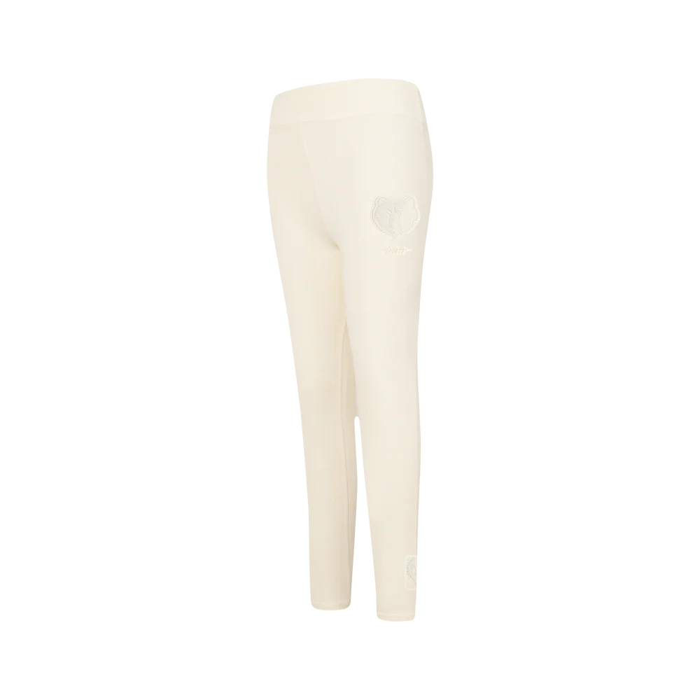 NBA MEMPHIS GRIZZLIES NEUTRAL BIG GIRLS LEGGING (EGGSHELL)