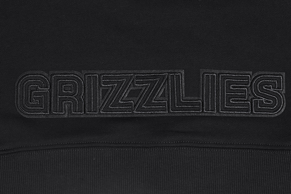 NBA MEMPHIS GRIZZLIES NEUTRAL WOMEN'S CROPPED PULLOVER HOODIE (BLACK) - Image 6
