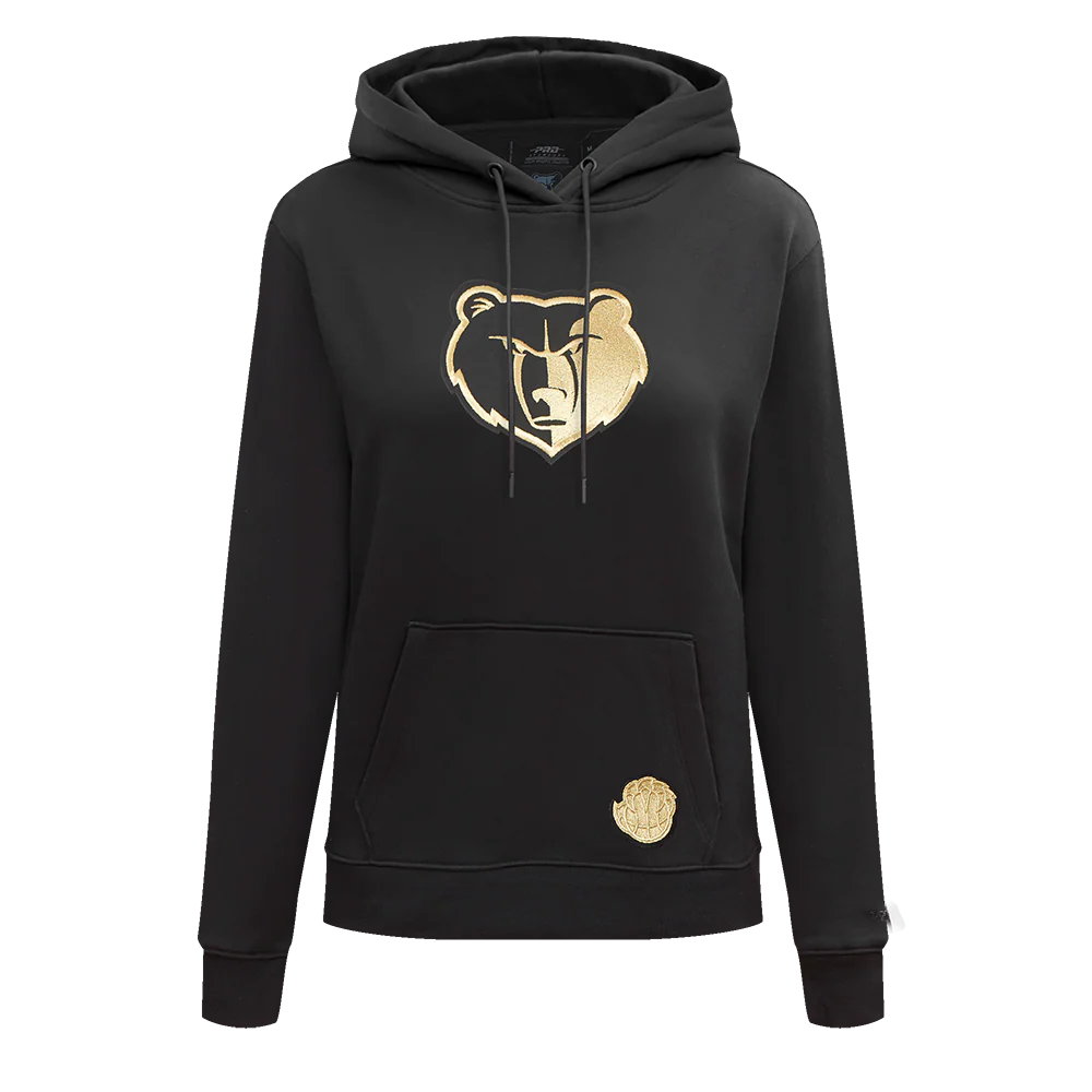 NBA MEMPHIS GRIZZLIES HOLIDAY GLAM WOMEN'S FLC PO HOODIE (BLACK)