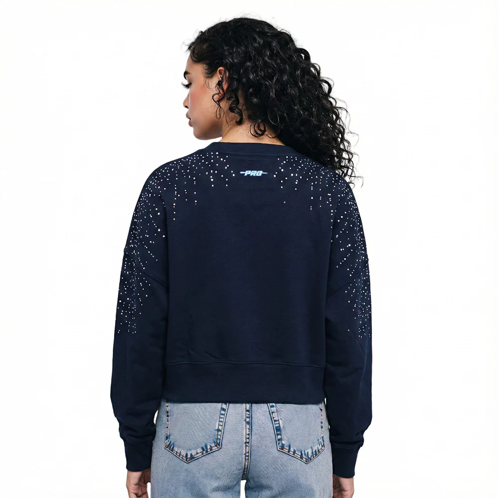 NBA MEMPHIS GRIZZLIES LEGACY WOMEN'S FLC CREWNECK (MIDNIGHT NAVY) - Image 2