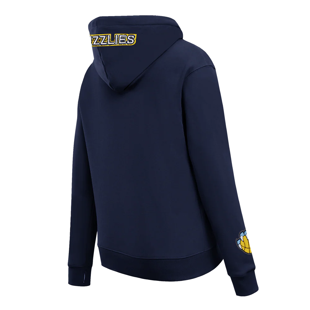NBA MEMPHIS GRIZZLIES CLASSIC WOMEN'S FLEECE PULLOVER HOODIE (MIDNIGHT NAVY) - Image 4