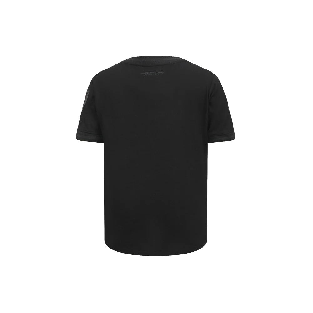 NBA MEMPHIS GRIZZLIES TRIPLE BLACK LITTLE BOYS SHORT SLEEVE STRIPED RIB TEE (JET BLACK) - Image 3