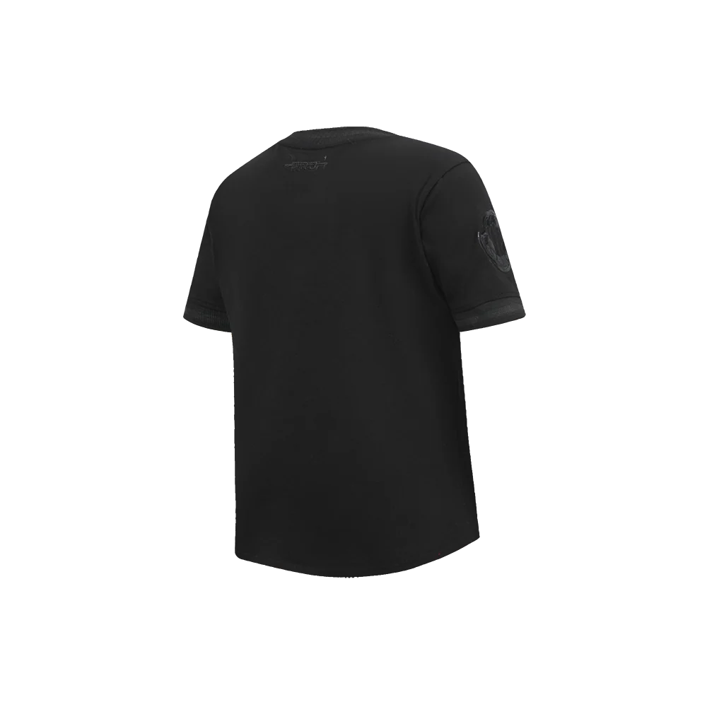 NBA MEMPHIS GRIZZLIES TRIPLE BLACK LITTLE BOYS SHORT SLEEVE STRIPED RIB TEE (JET BLACK) - Image 4