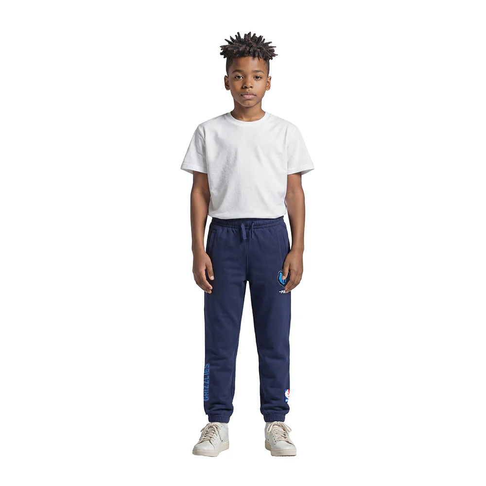 NBA MEMPHIS GRIZZLIES CLASSIC LITTLE BOYS FLC SWEATPANT (MIDNIGHT NAVY) - Image 3