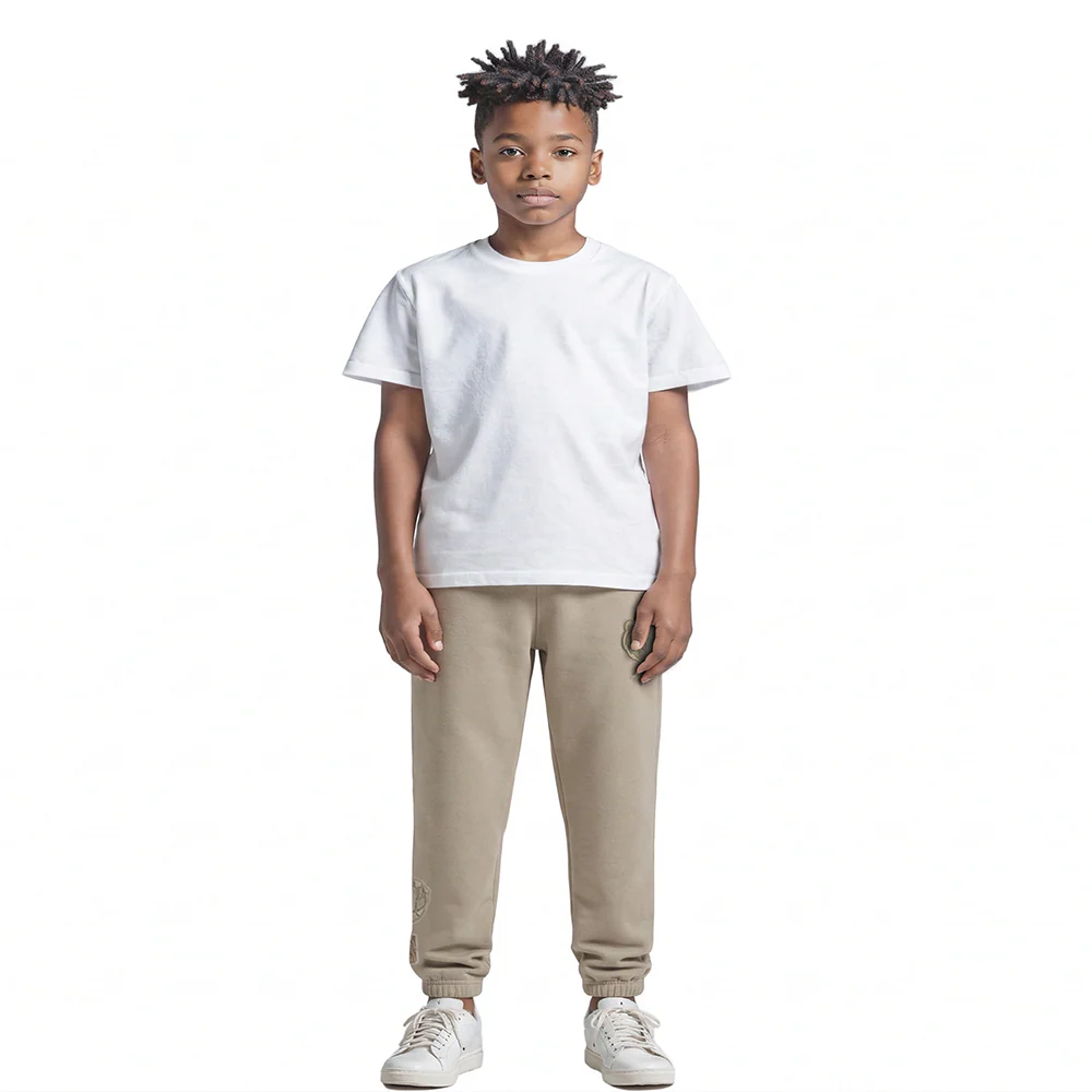 NBA MEMPHIS GRIZZLIES NEUTRAL LITTLE BOYS FLC SWEATPANT (TAUPE) - Image 3