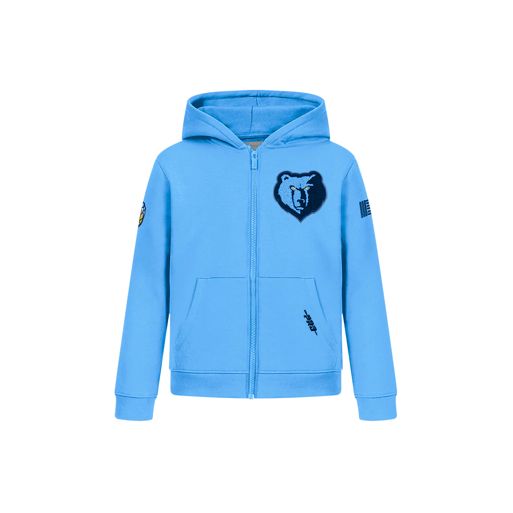NBA MEMPHIS GRIZZLIES CLASSIC LITTLE BOYS FLC FZ HOODIE (UNIVERSITY BLUE)