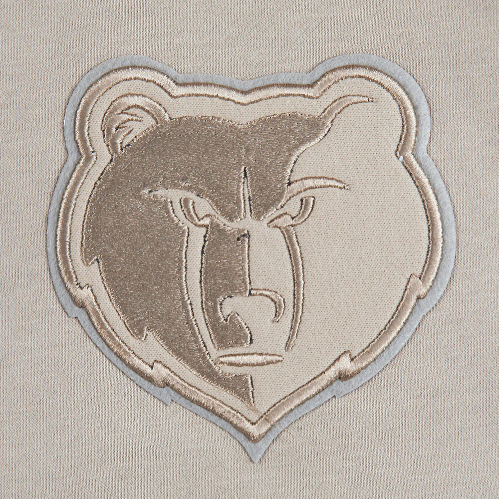 NBA MEMPHIS GRIZZLIES NEUTRAL LITTLE BOYS FLEECE CREWNECK (TAUPE) - Image 7